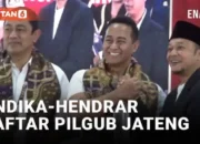 VIDEO: Andika Perkasa-Hendrar Prihadi Resmi Daftar Pilgub Jateng ke KPU