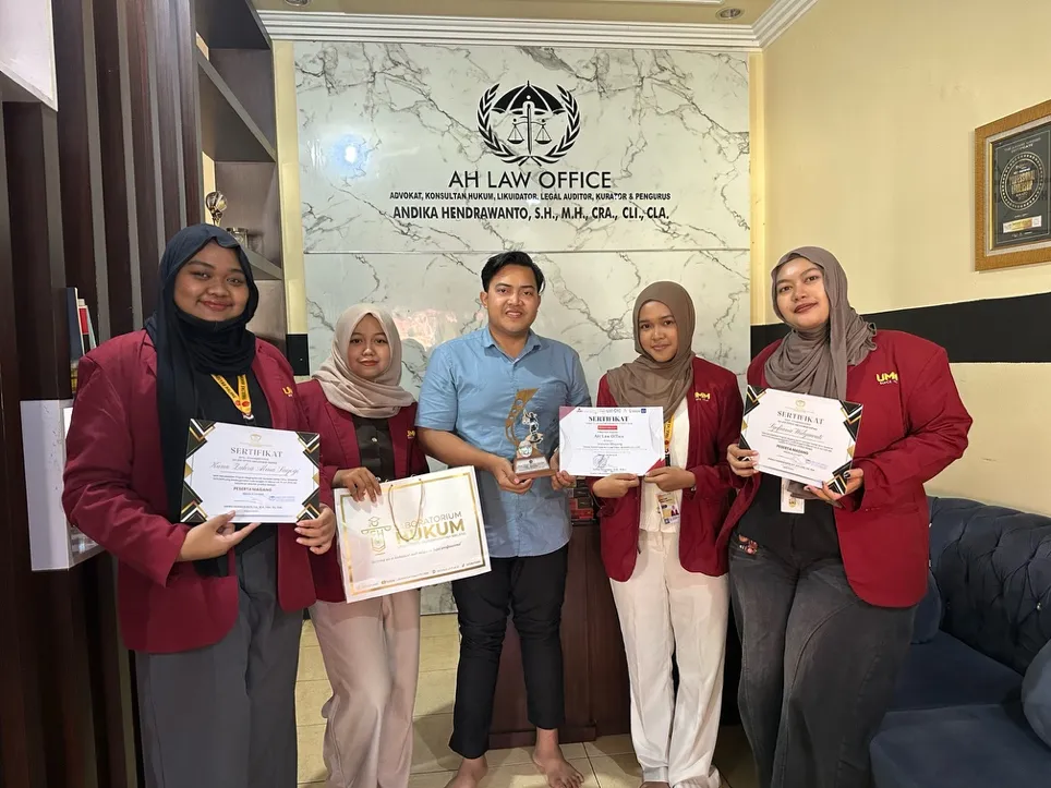 Perdalam Ilmu Hukum, Mahasiswa Fakultas Hukum UMM Ikuti Program Magang Mandiri di Kantor Advokat Spesialis Kepailitan dan PKPU