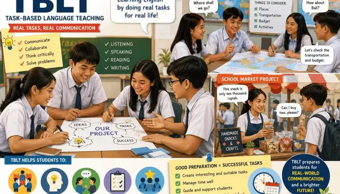 Task Based Language Teaching(TBLT), TBLT encourages open minded communication in class.