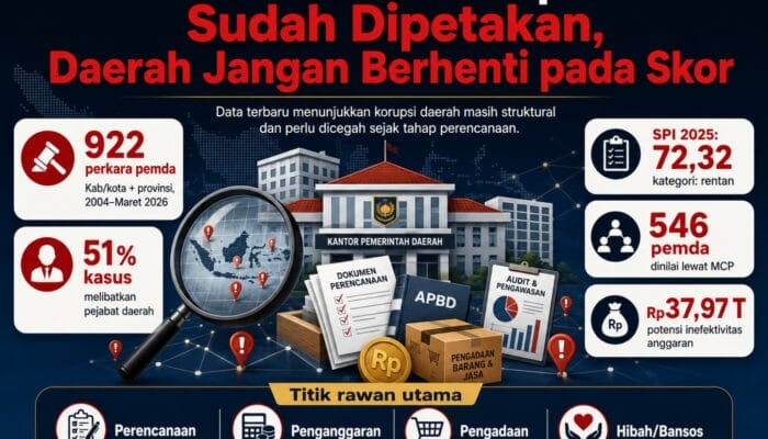 Titik Rawan Korupsi Sudah Dipetakan, Mengapa Daerah Masih Terjebak Mengejar Skor?