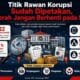 Infografik merangkum data KPK, Kemendagri, dan BPKP tentang perkara korupsi daerah, skor SPI, MCP, dan potensi inefektivitas anggaran.